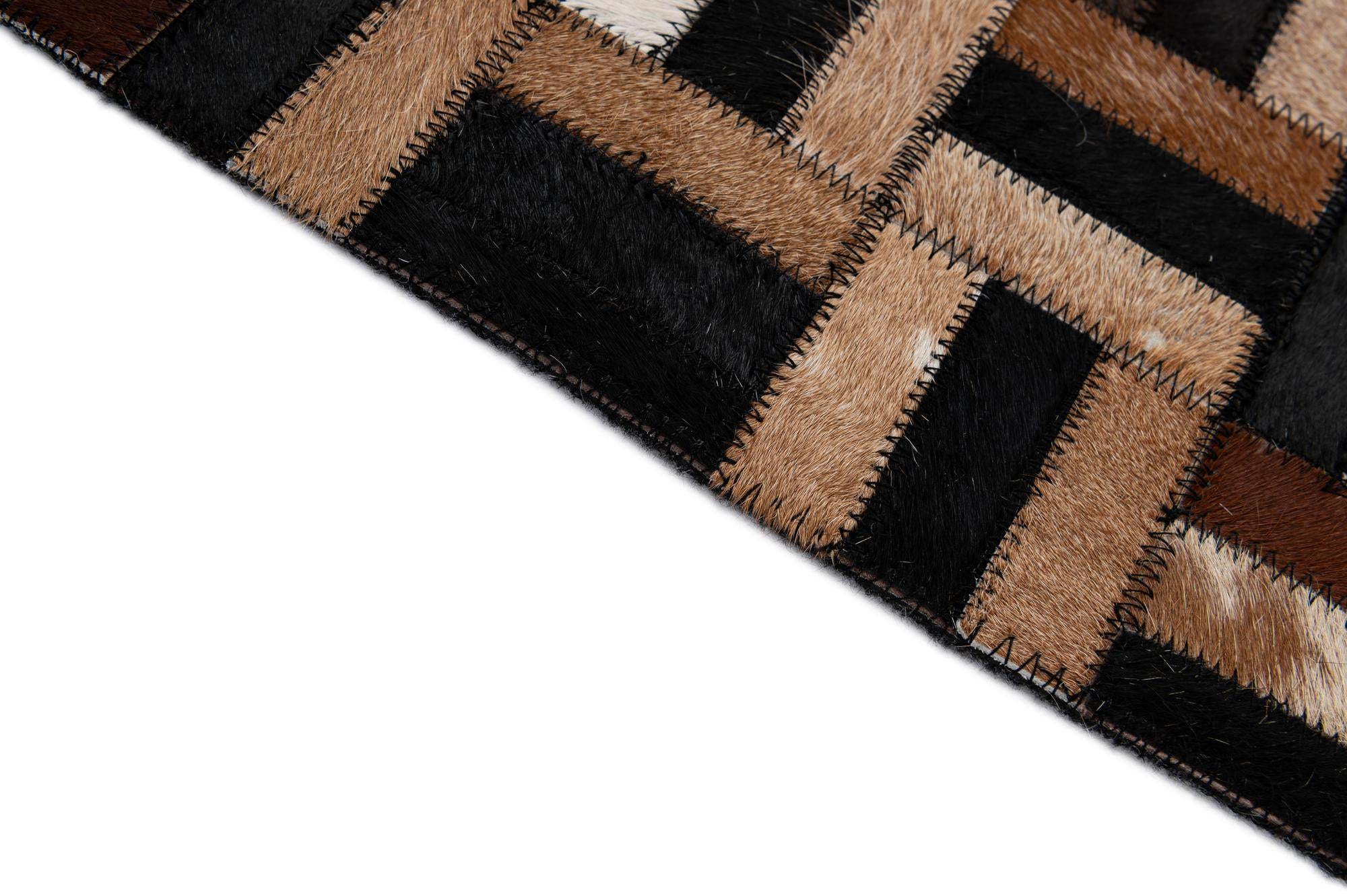 4' 11 x 8' Cowhide - Patchwork Rug