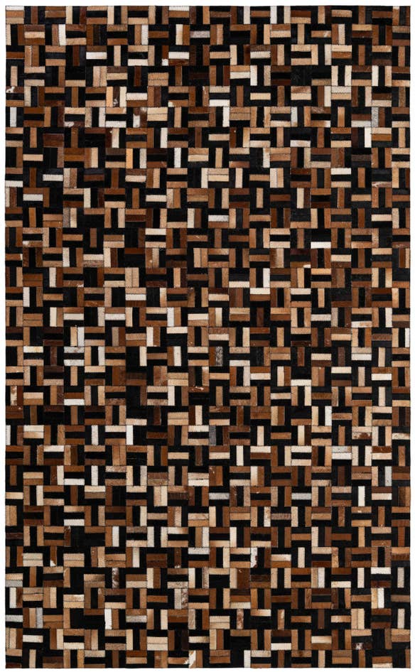 Detail image of 4' 11 x 8' Cowhide - Patchwork Rug