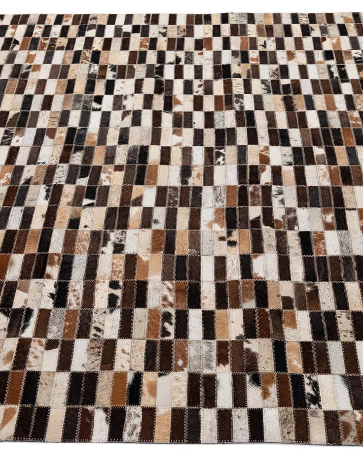 Detail image of 4' 11 x 7' 11 Cowhide - Patchwork Rug