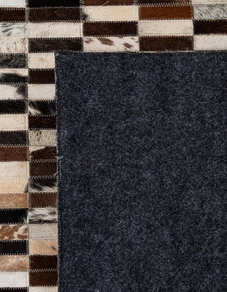Detail image of 4' 11 x 7' 11 Cowhide - Patchwork Rug