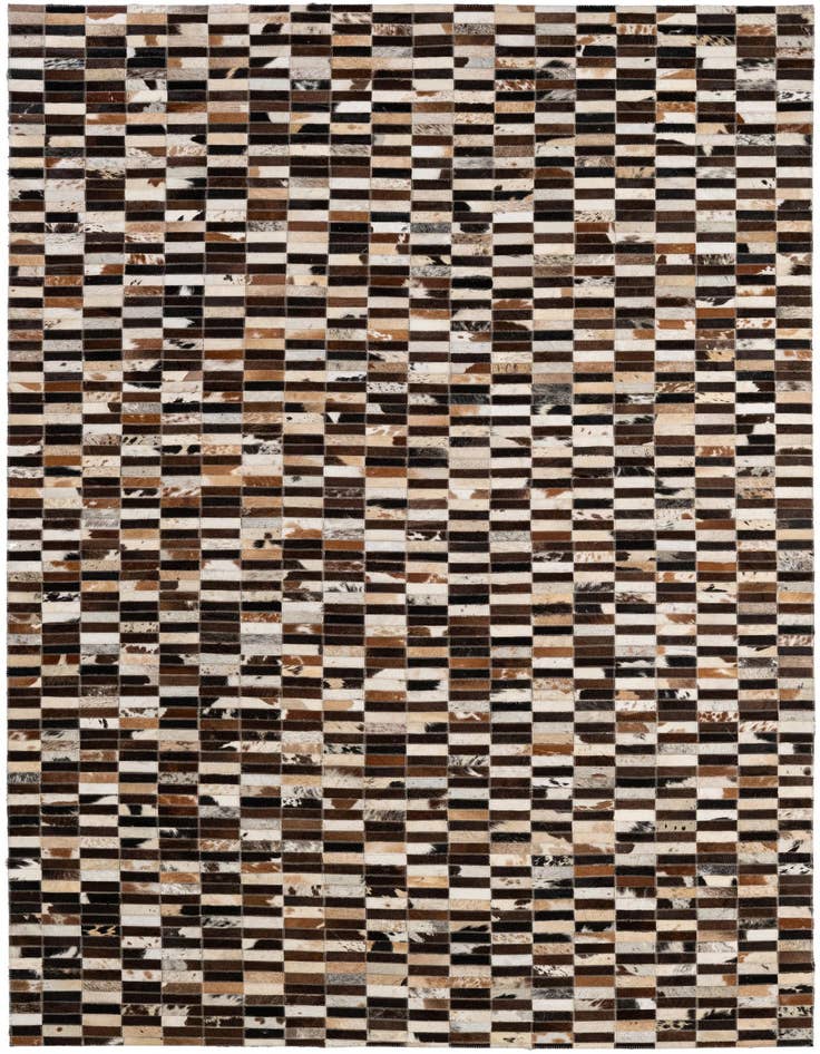 Detail image of 4' 11 x 7' 11 Cowhide - Patchwork Rug