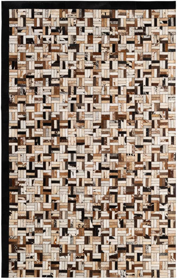 Detail image of 5' 2 x 7' 11 Cowhide - Patchwork Rug