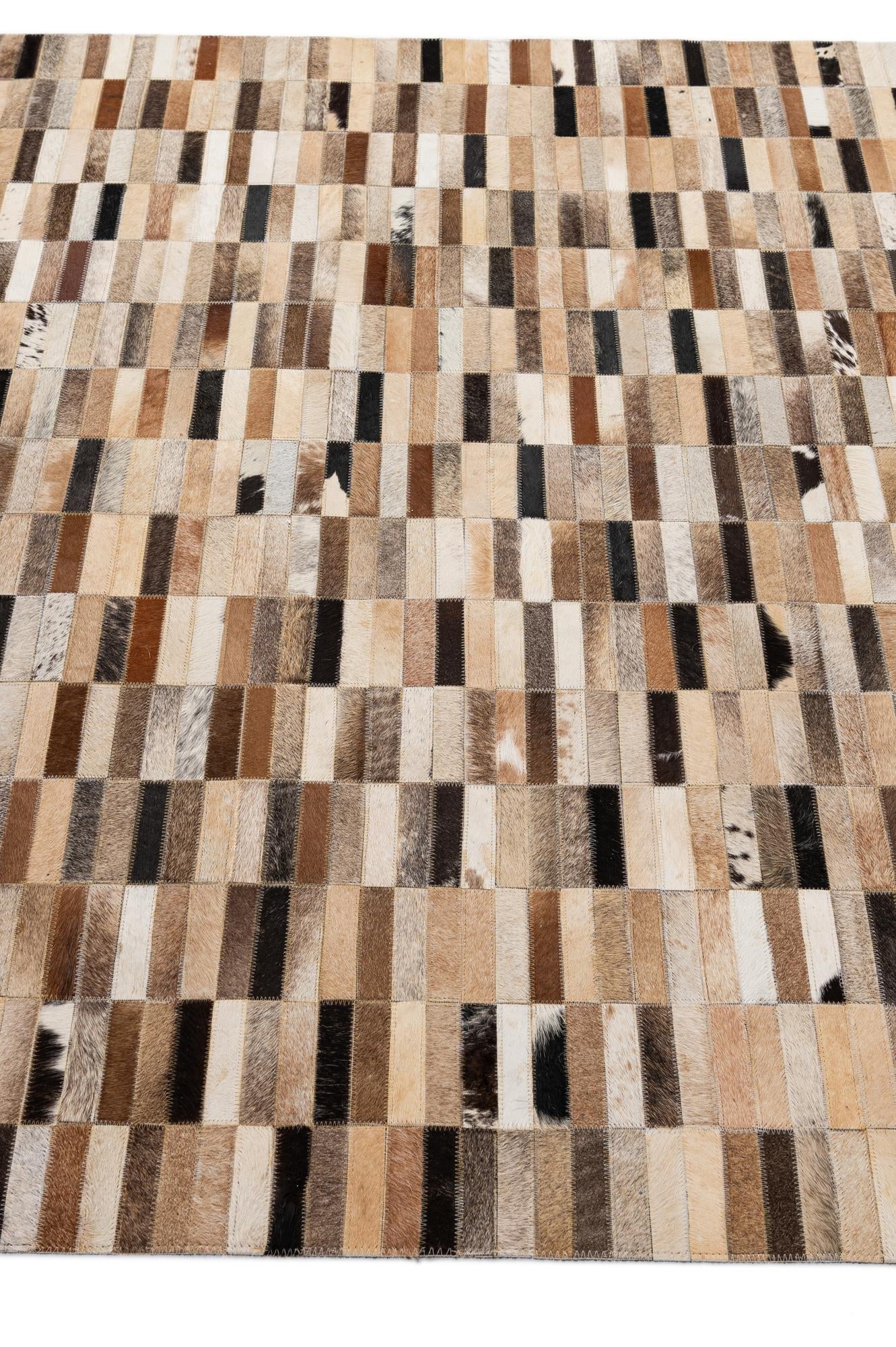 5' x 7' 11 Cowhide - Patchwork Rug