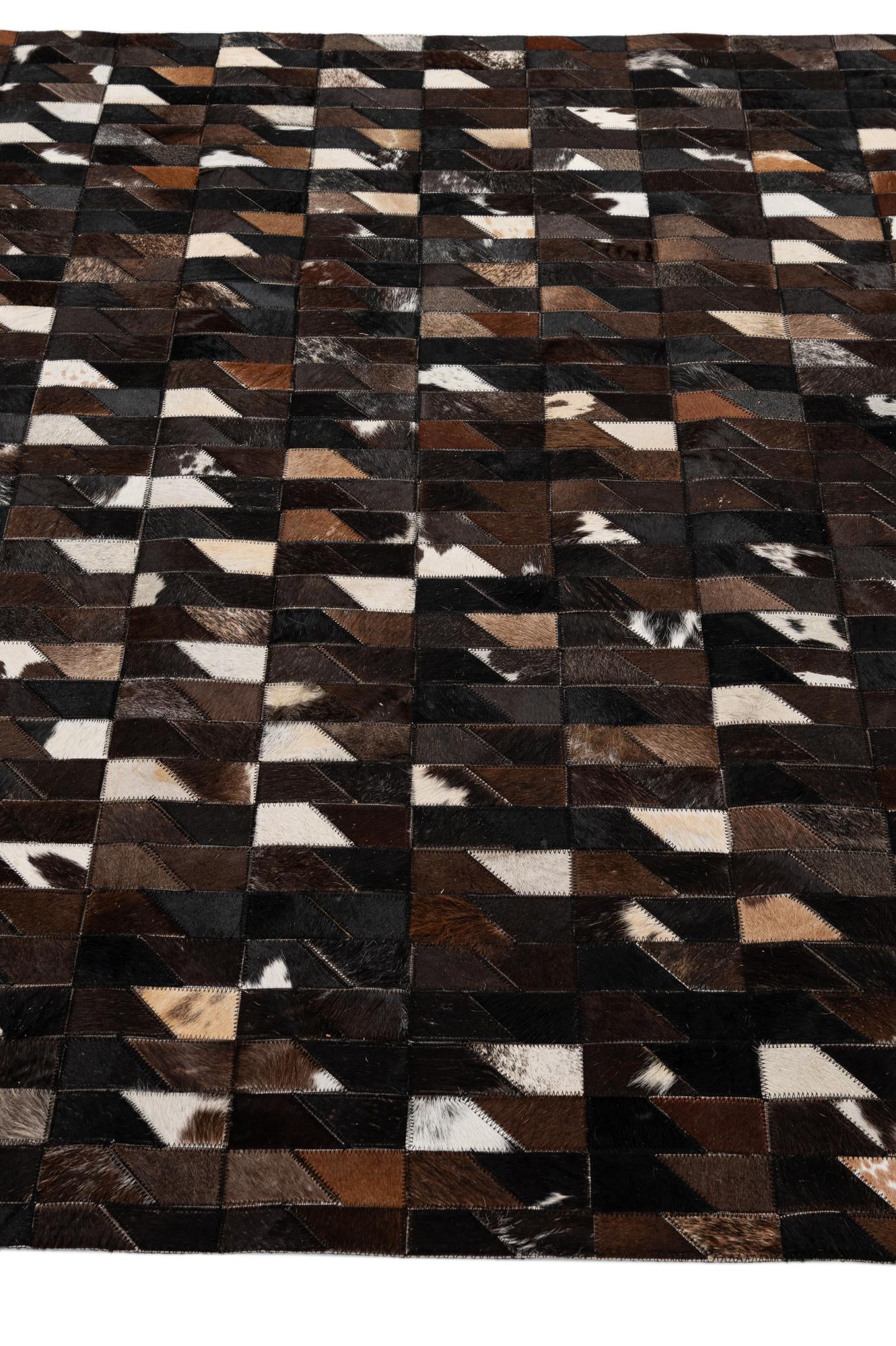 5' 1 x 7' 10 Cowhide - Patchwork Rug