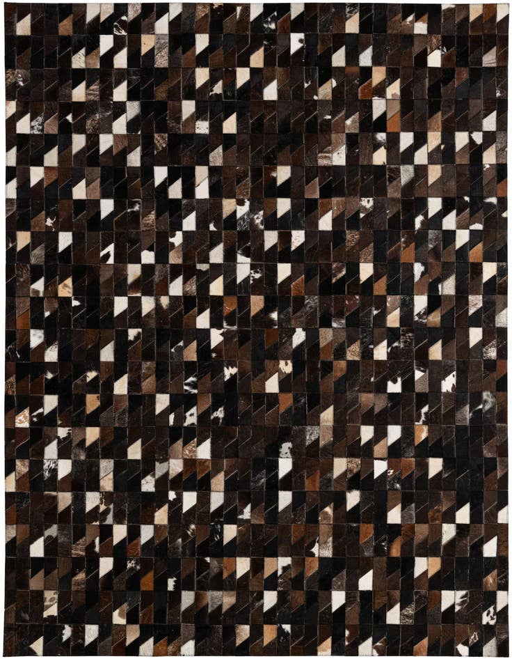 Detail image of 5' 1 x 7' 10 Cowhide - Patchwork Rug