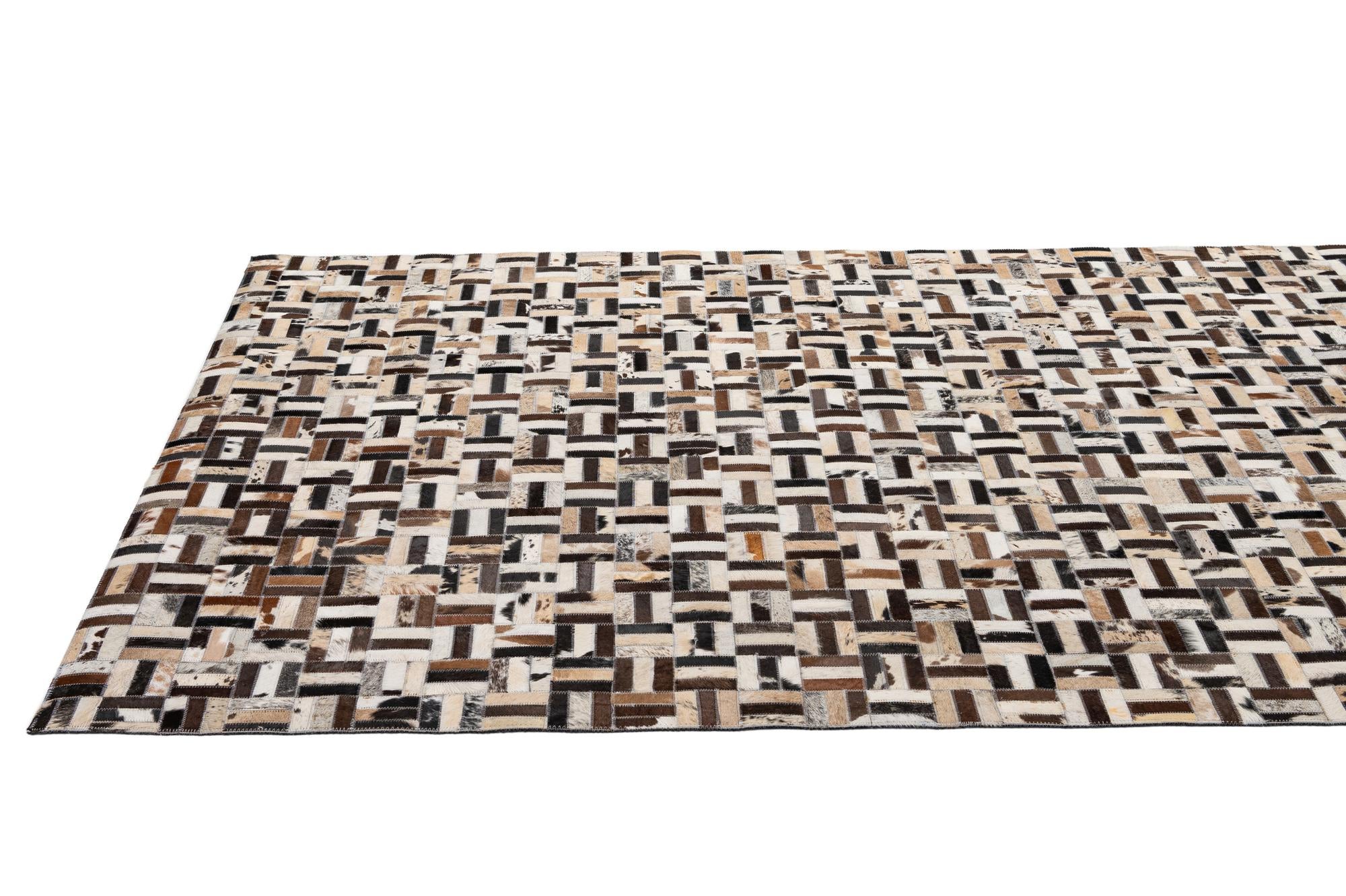5' x 7' 10 Cowhide - Patchwork Rug