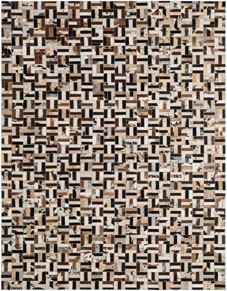 Detail image of 5' x 7' 10 Cowhide - Patchwork Rug