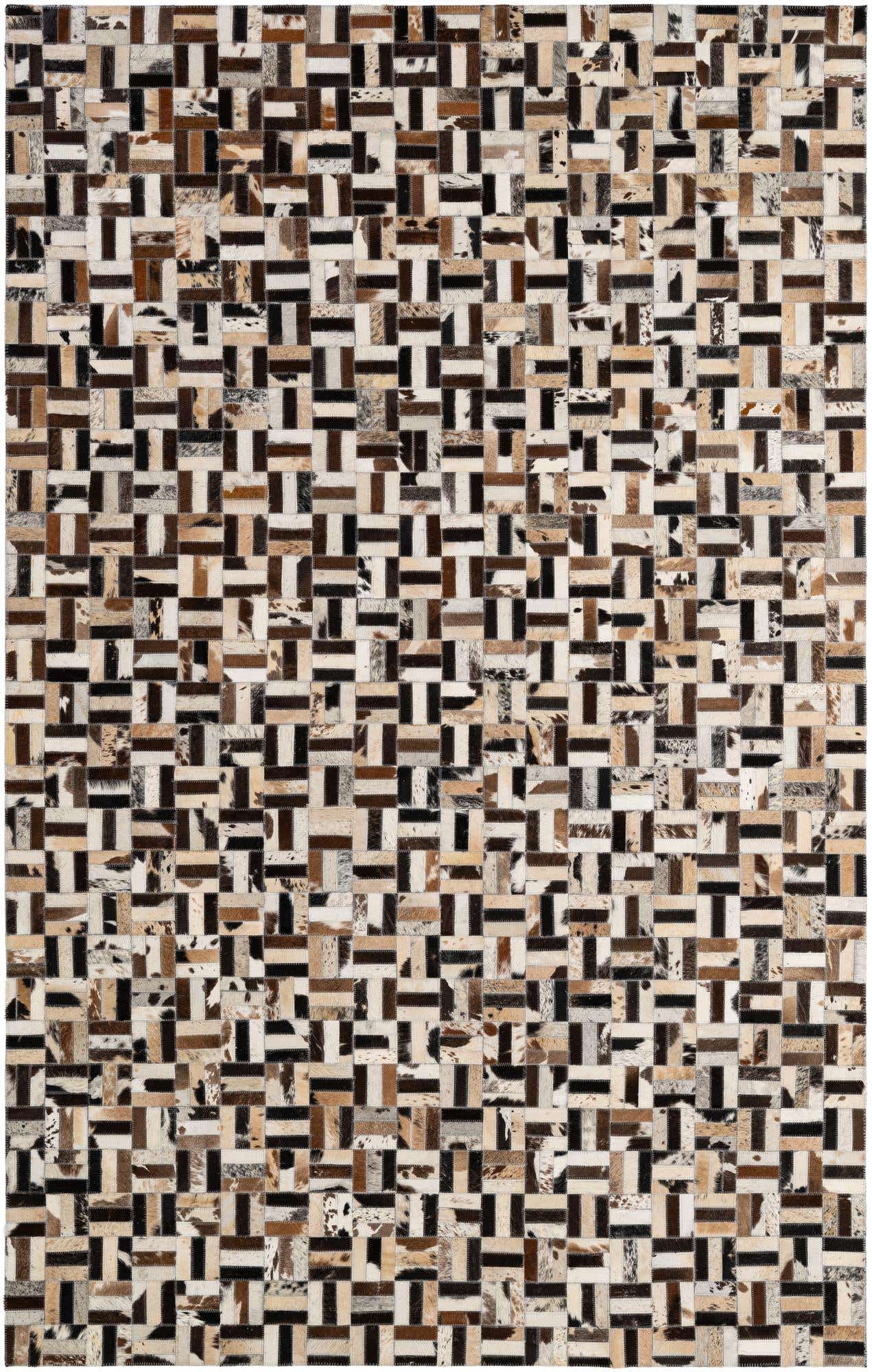 5' x 7' 10 Cowhide - Patchwork Rug