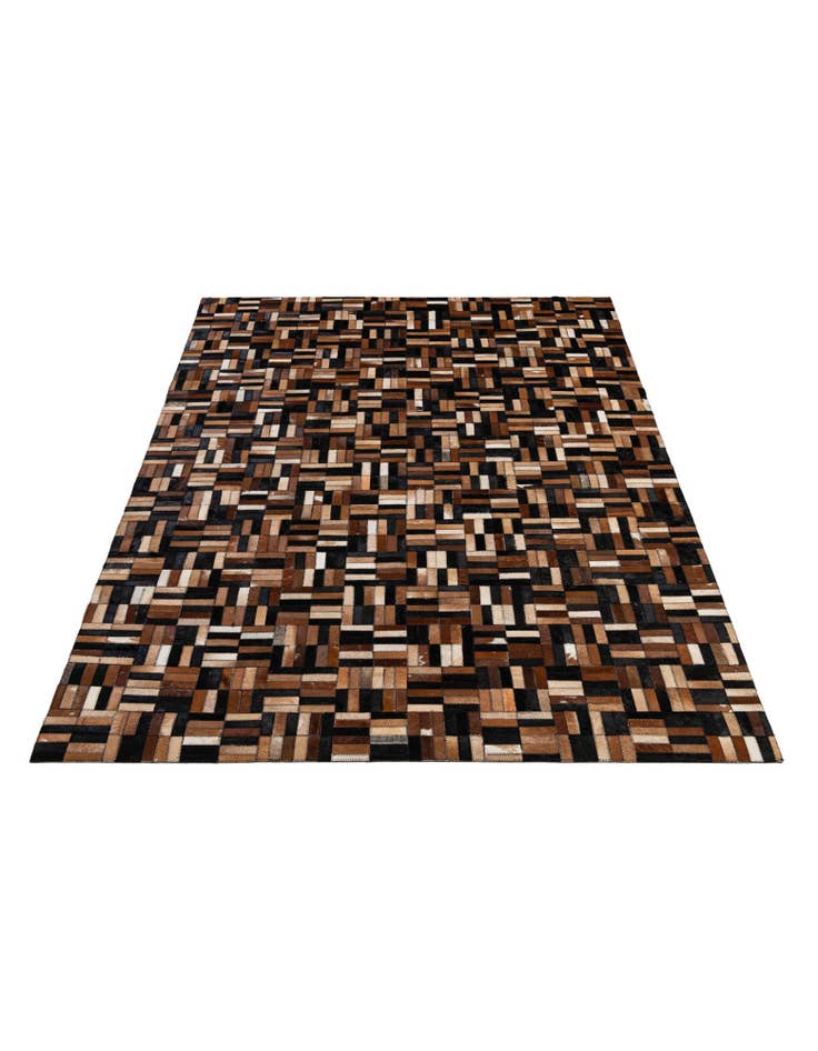 Detail image of 4' 11 x 7' 9 Cowhide - Patchwork Rug