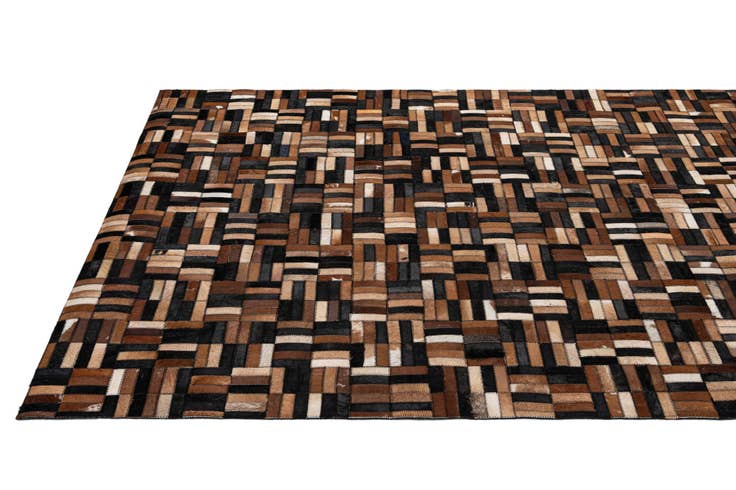Detail image of 4' 11 x 7' 9 Cowhide - Patchwork Rug