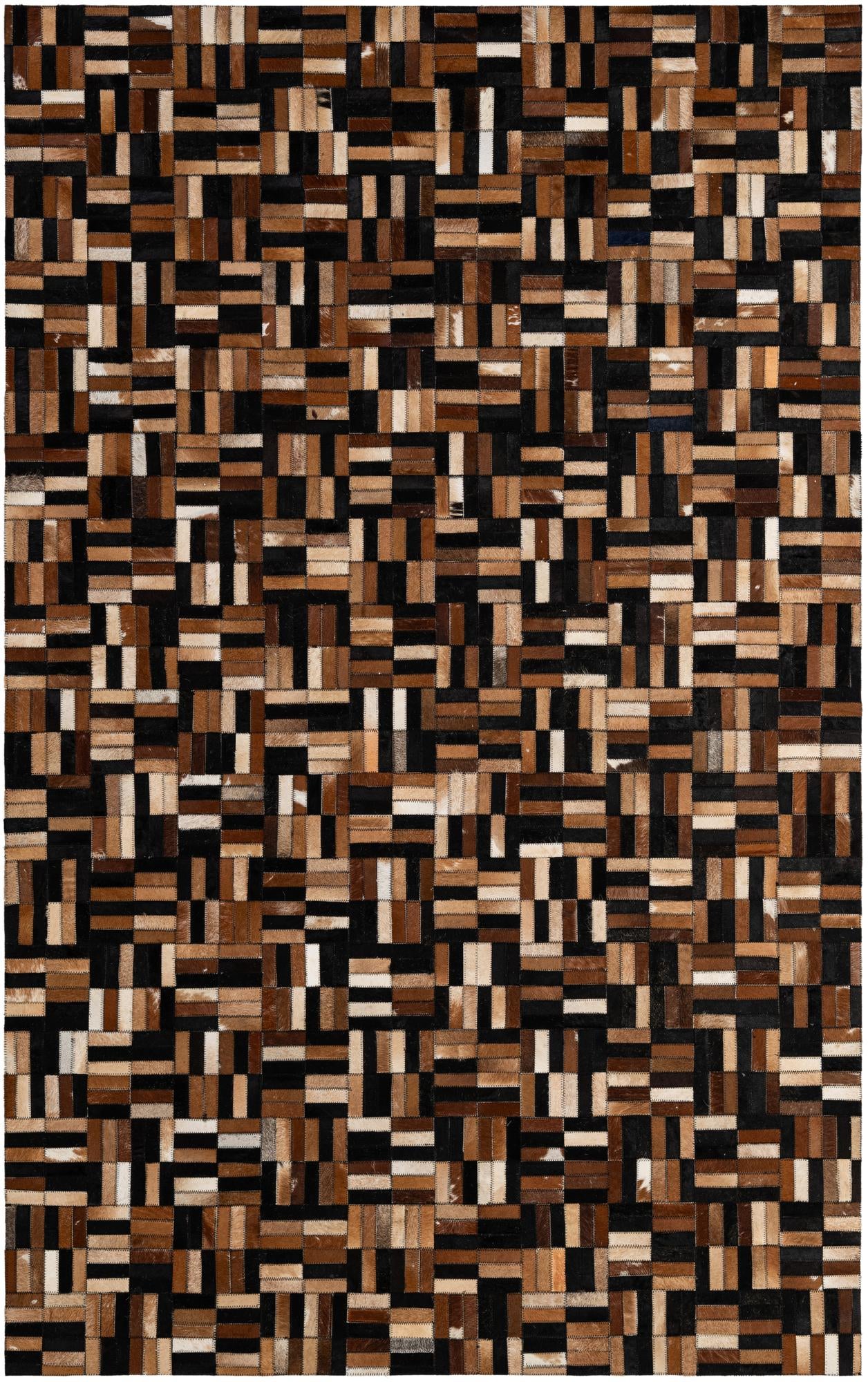 4' 11 x 7' 9 Cowhide - Patchwork Rug
