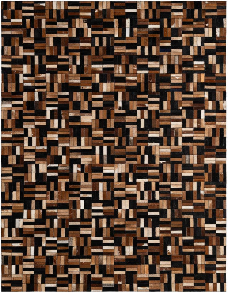 Detail image of 4' 11 x 7' 9 Cowhide - Patchwork Rug