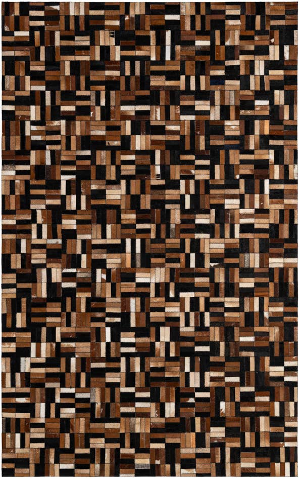 Detail image of 4' 11 x 7' 9 Cowhide - Patchwork Rug