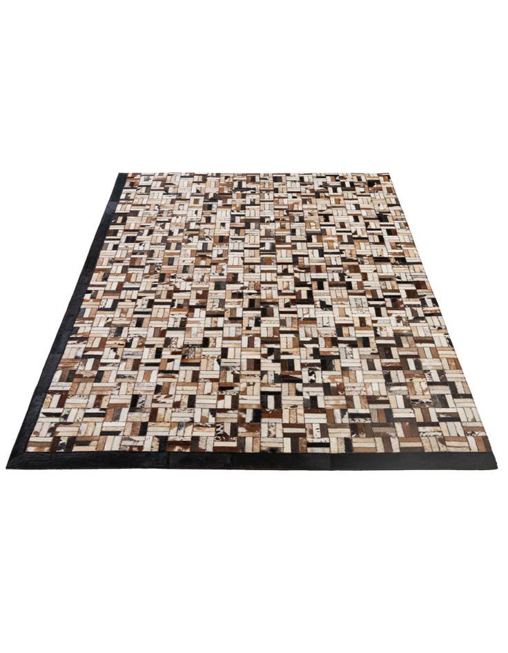 Detail image of 5' 1 x 7' 11 Cowhide - Patchwork Rug
