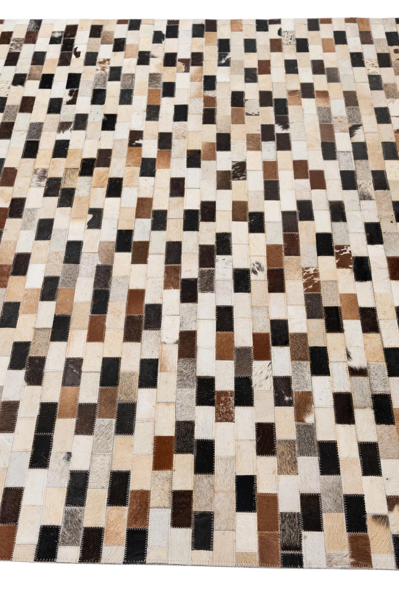 5' 1 x 7' 11 Cowhide - Patchwork Rug