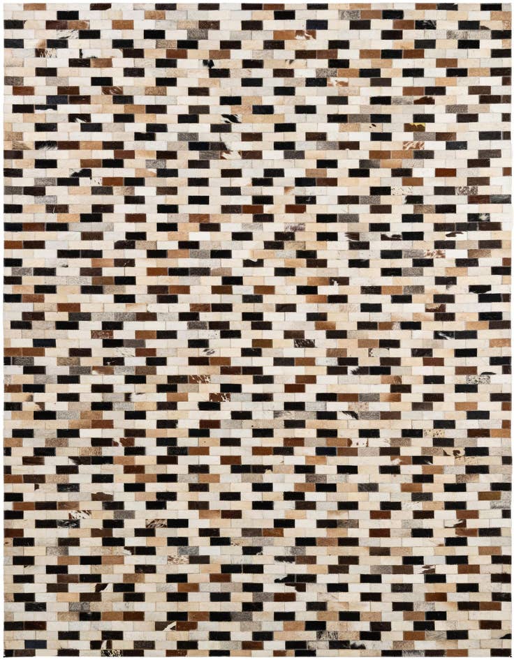 Detail image of 5' 1 x 7' 11 Cowhide - Patchwork Rug