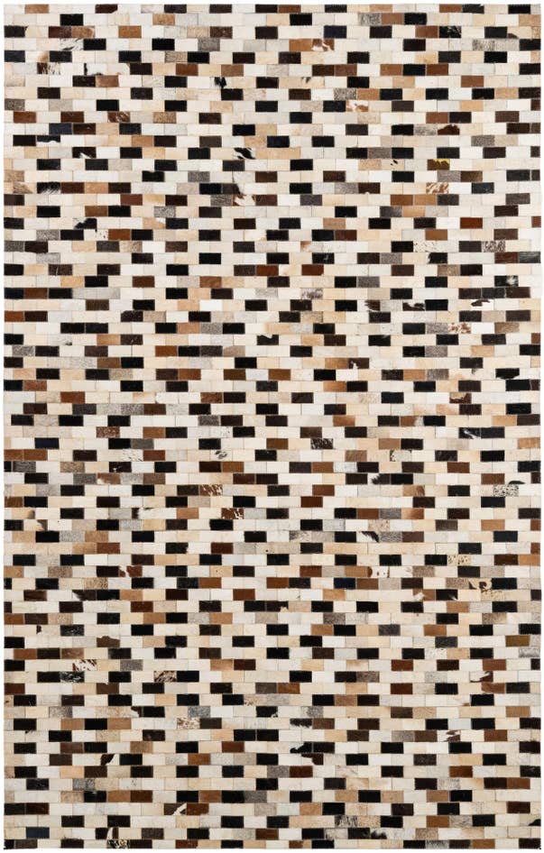 Detail image of 5' 1 x 7' 11 Cowhide - Patchwork Rug