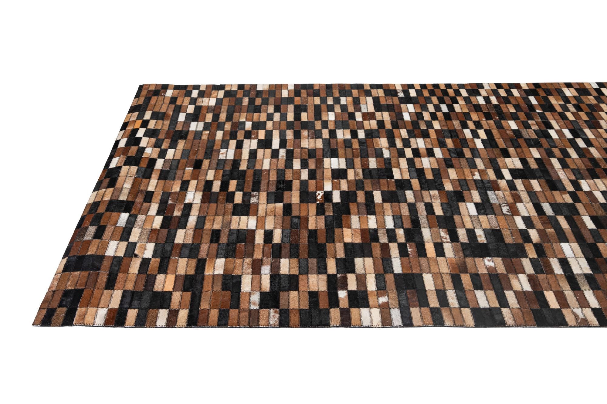 5' 2 x 8' 1 Cowhide - Patchwork Rug