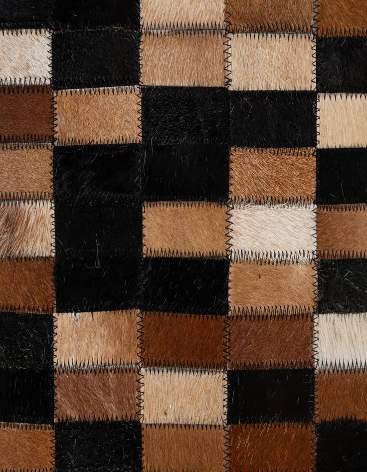 Detail image of 5' 2 x 8' 1 Cowhide - Patchwork Rug