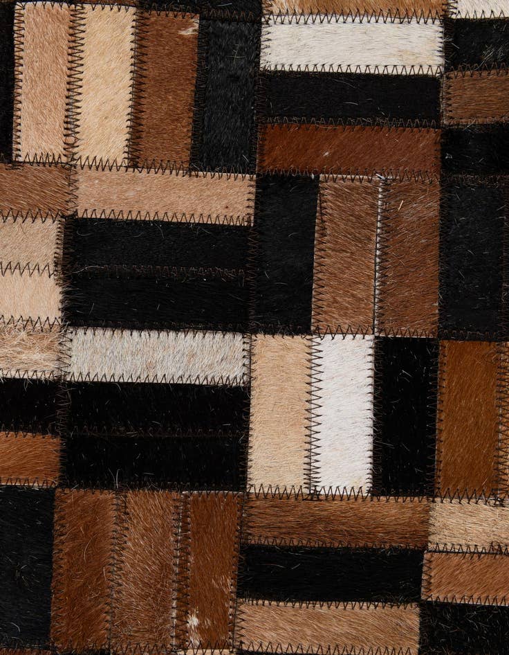 Detail image of 4' 11 x 7' 10 Cowhide - Patchwork Rug