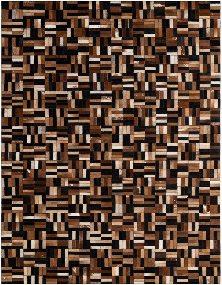 Detail image of 4' 11 x 7' 10 Cowhide - Patchwork Rug