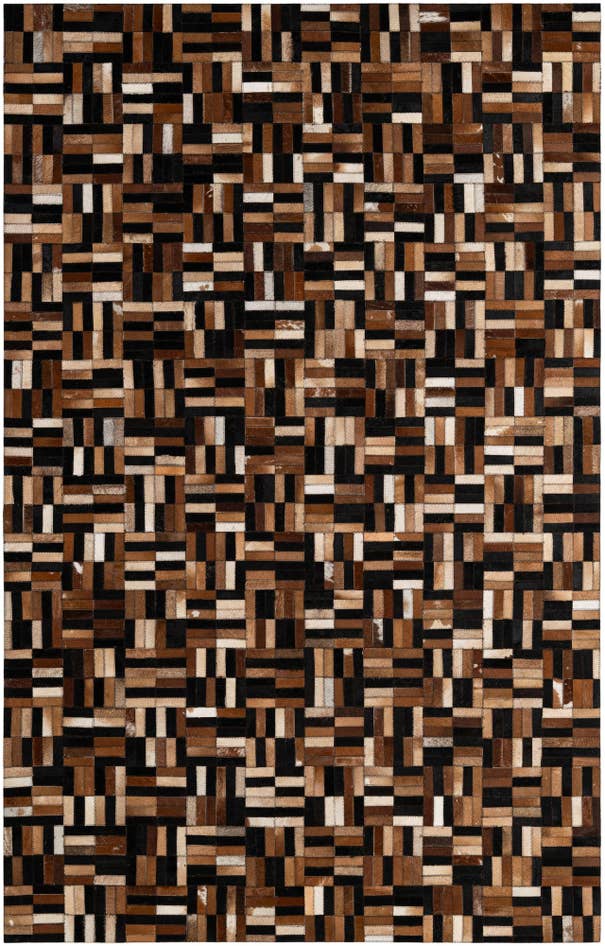 Detail image of 4' 11 x 7' 10 Cowhide - Patchwork Rug