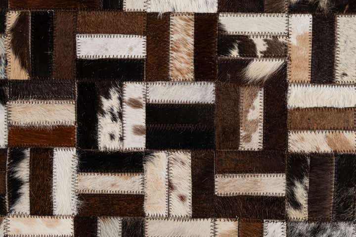 5' x 7' 10 Cowhide - Patchwork Rug