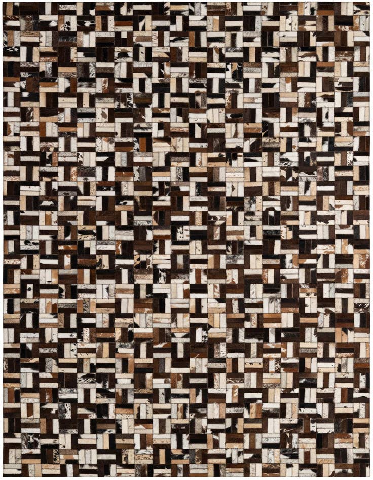 Detail image of 5' x 7' 10 Cowhide - Patchwork Rug