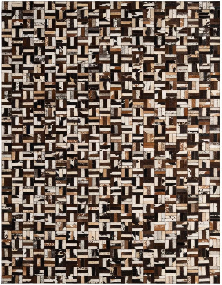 Detail image of 5' x 7' 11 Cowhide - Patchwork Rug