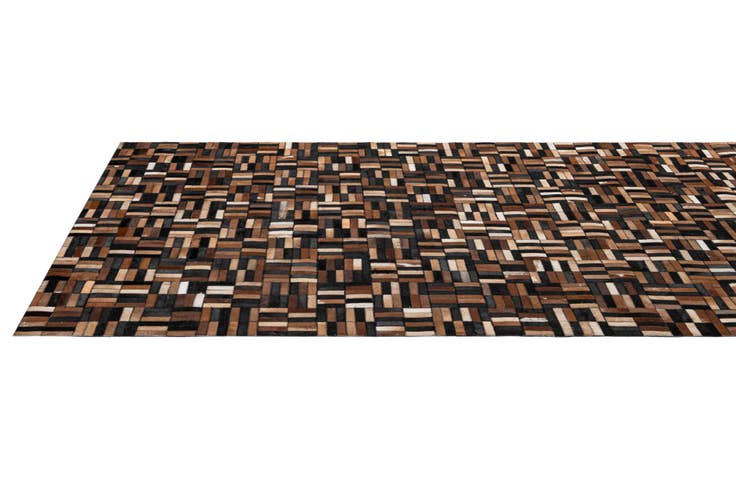 Detail image of 4' 11 x 7' 11 Cowhide - Patchwork Rug
