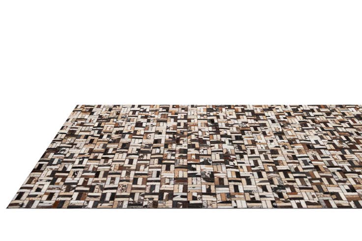 Detail image of 4' 11 x 7' 9 Cowhide - Patchwork Rug