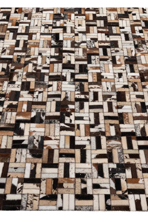 Detail image of 4' 11 x 7' 9 Cowhide - Patchwork Rug