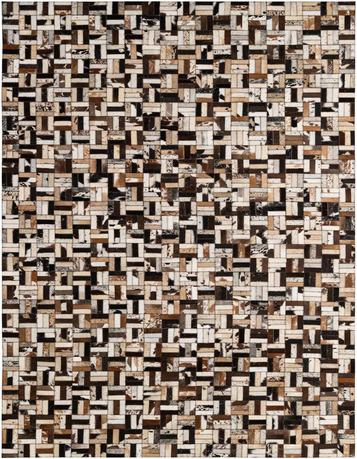 Detail image of 4' 11 x 7' 9 Cowhide - Patchwork Rug