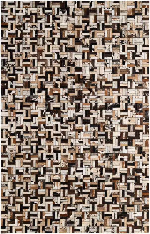 Detail image of 4' 11 x 7' 9 Cowhide - Patchwork Rug
