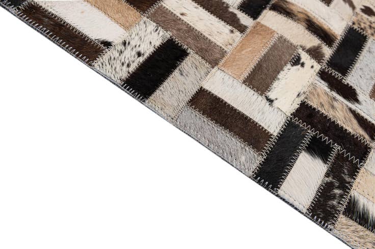 Detail image of 5' x 8' Cowhide - Patchwork Rug