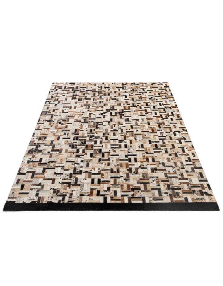 Detail image of 4' 11 x 7' 11 Cowhide - Patchwork Rug