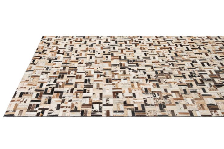 Detail image of 4' 11 x 7' 11 Cowhide - Patchwork Rug