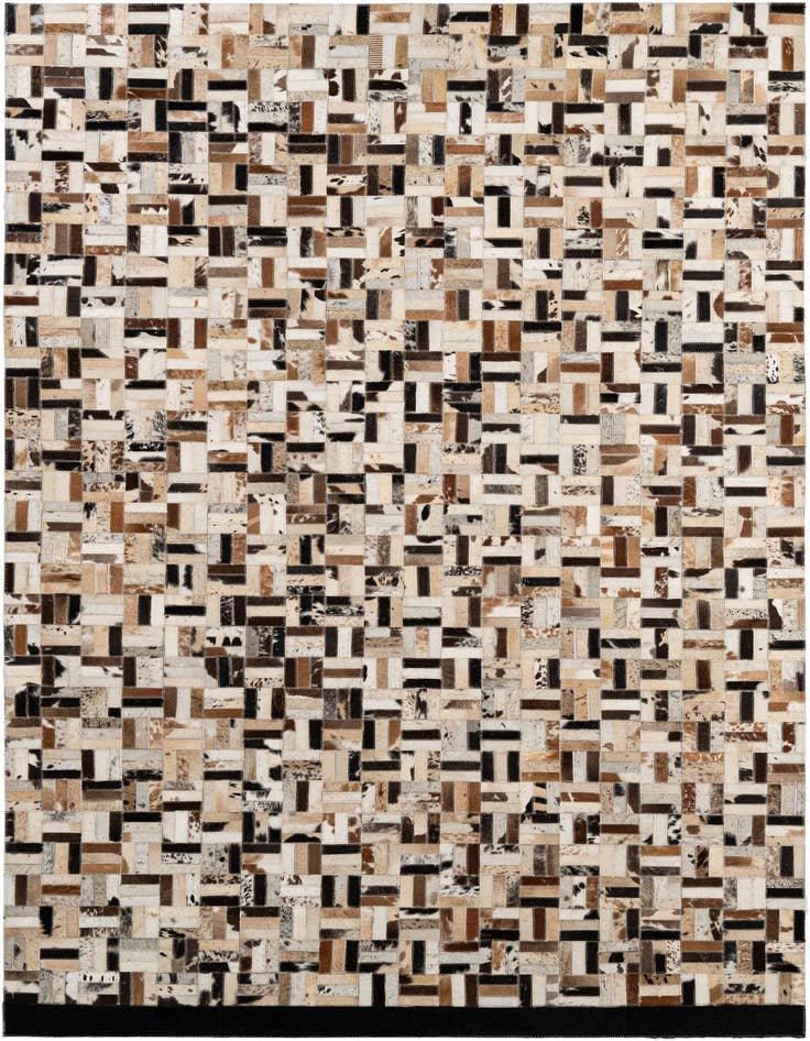 Detail image of 4' 11 x 7' 11 Cowhide - Patchwork Rug