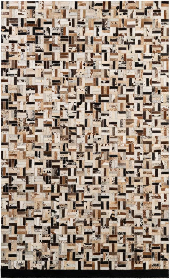 Detail image of 4' 11 x 7' 11 Cowhide - Patchwork Rug