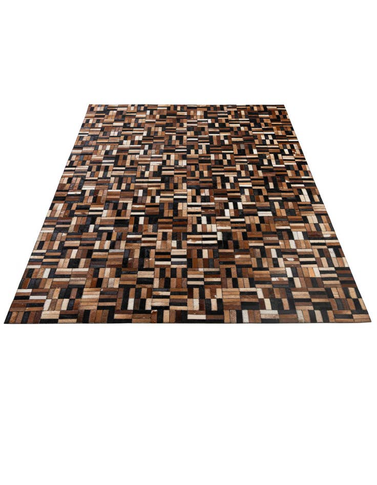 Detail image of 4' 11 x 8' 1 Cowhide - Patchwork Rug