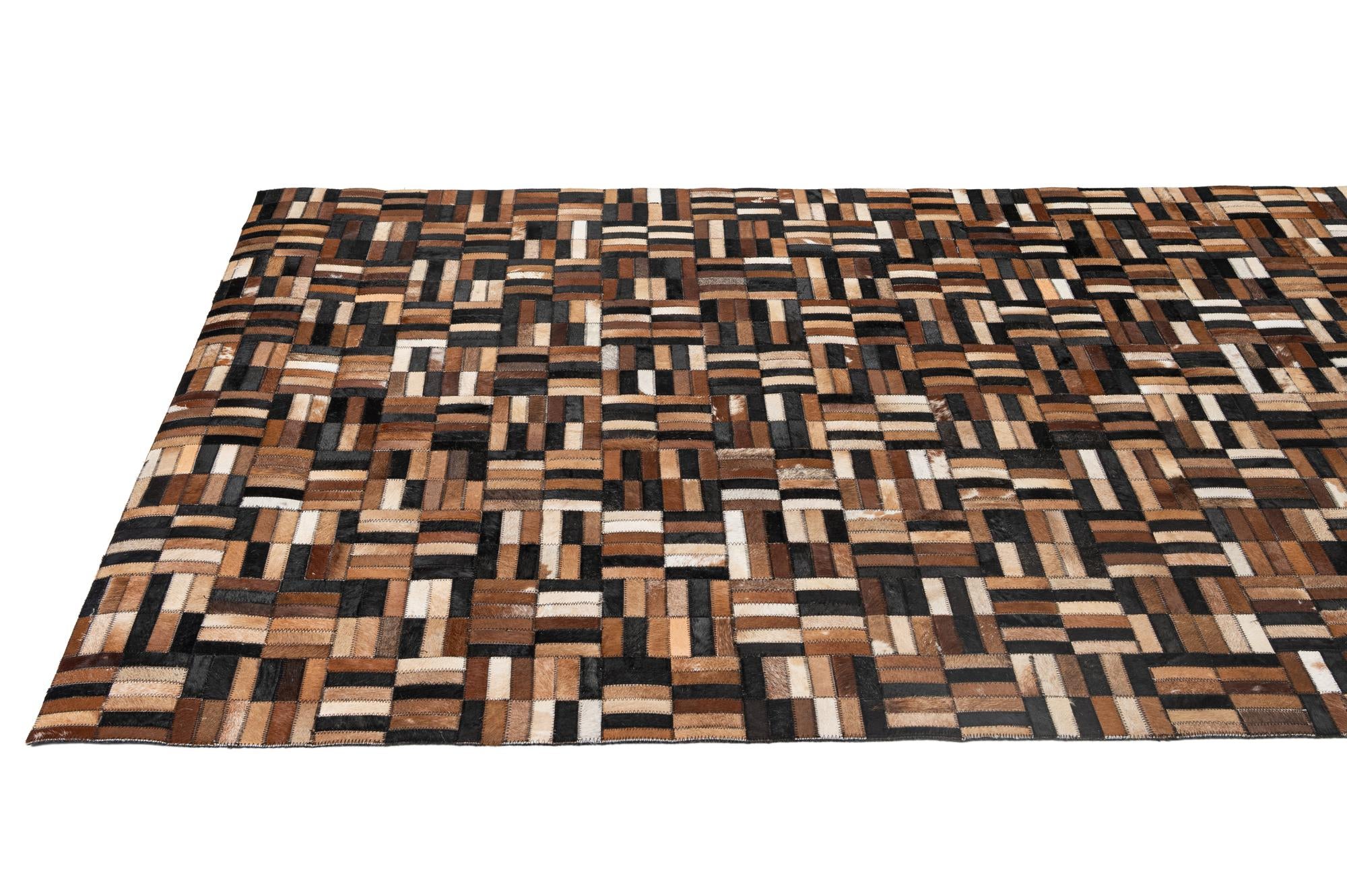 4' 11 x 8' 1 Cowhide - Patchwork Rug