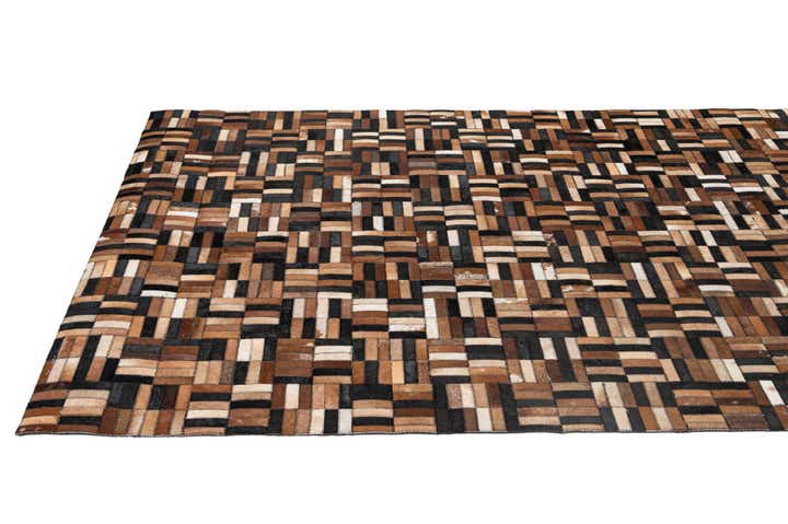 4' 11 x 8' 1 Cowhide - Patchwork Rug