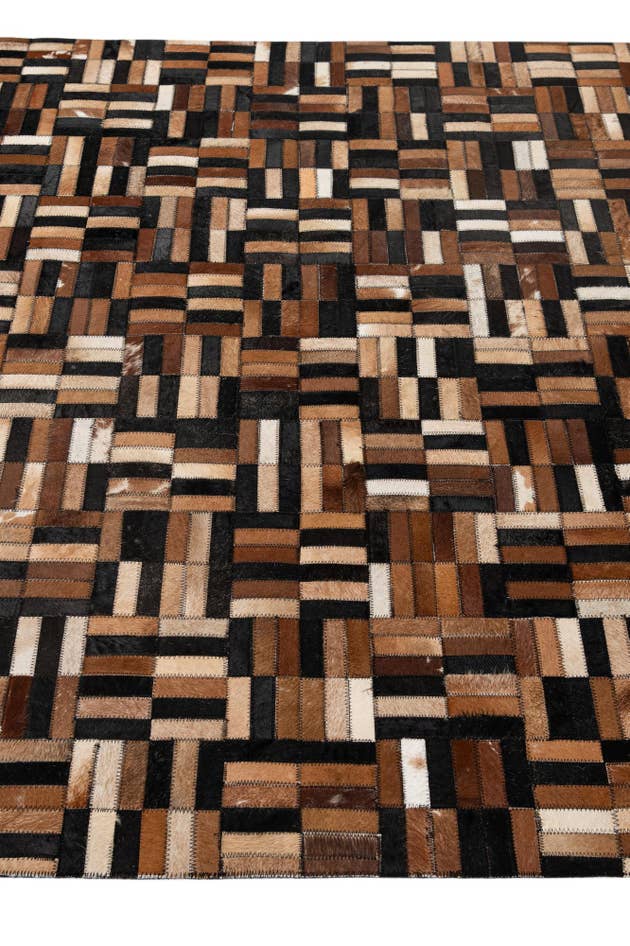 Detail image of 4' 11 x 8' 1 Cowhide - Patchwork Rug
