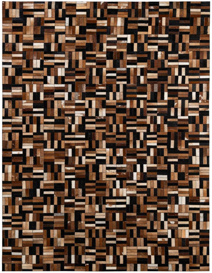 Detail image of 4' 11 x 8' 1 Cowhide - Patchwork Rug