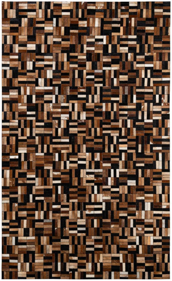 Detail image of 4' 11 x 8' 1 Cowhide - Patchwork Rug