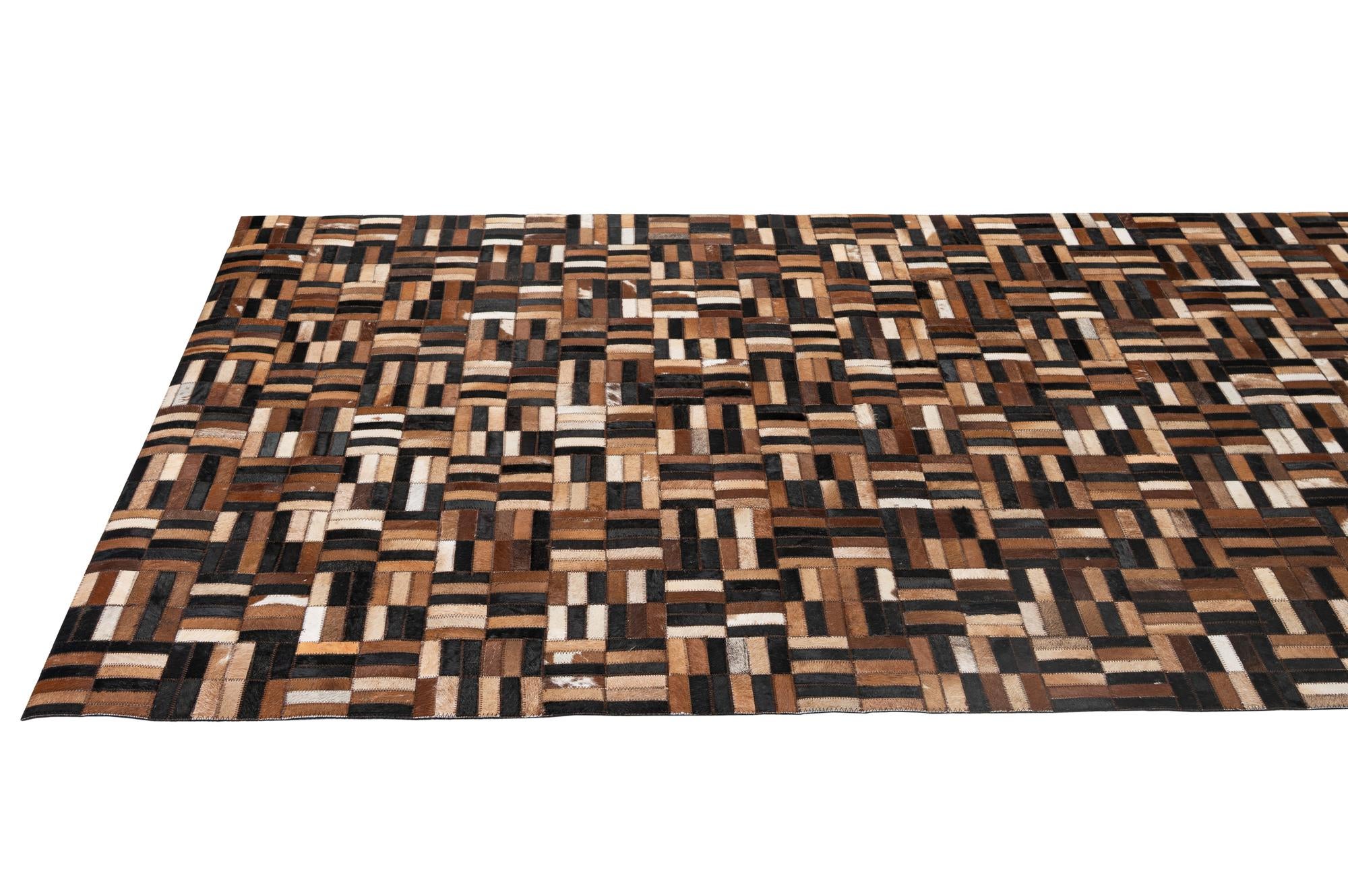 5' x 7' 11 Cowhide - Patchwork Rug