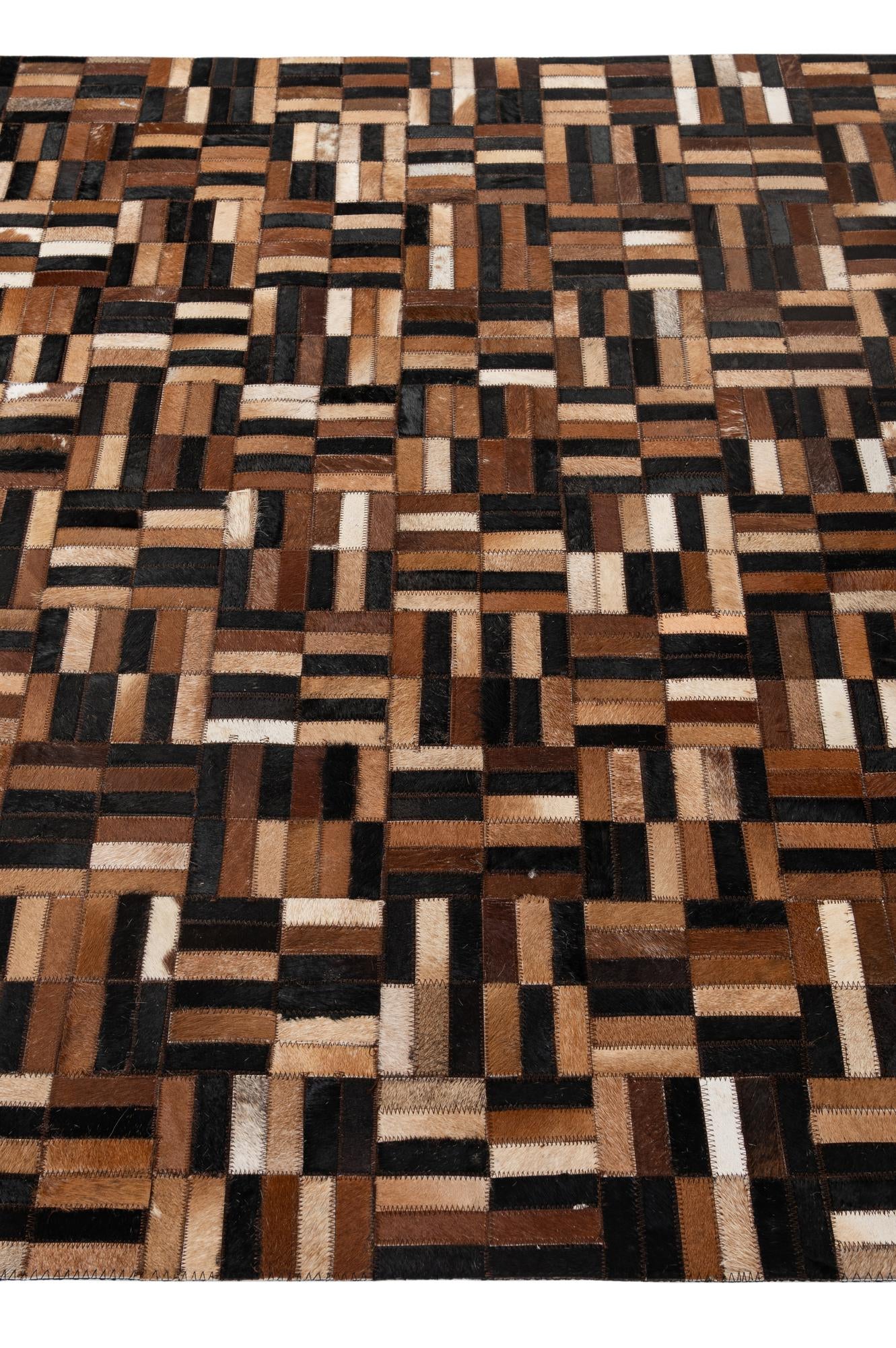5' x 7' 11 Cowhide - Patchwork Rug