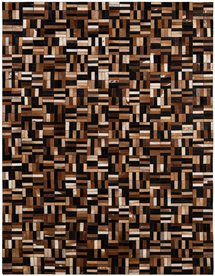 Detail image of 5' x 7' 11 Cowhide - Patchwork Rug