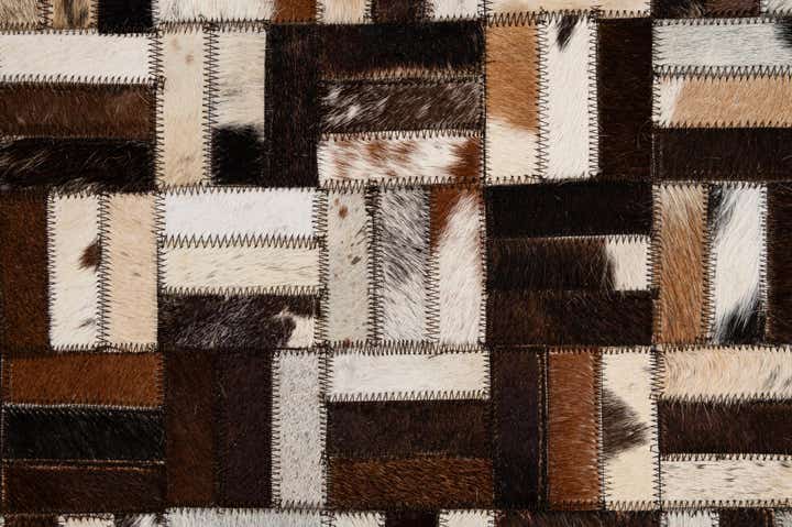 5' x 7' 10 Cowhide - Patchwork Rug