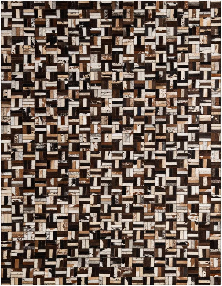 Detail image of 5' x 7' 10 Cowhide - Patchwork Rug